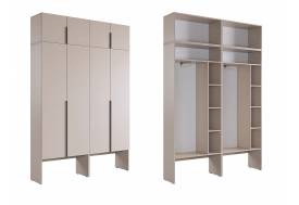 Шкаф четырехдверный с антресолью Баско К6 кашемир