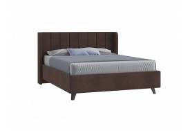 Кровать Виола с ПМ 1800х2000 мм микровелюр шоколад