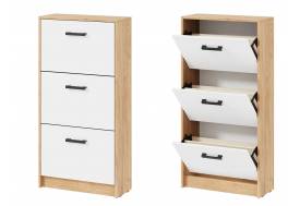 Тумба для обуви Вега ОБ-2 дуб крафт золотой/белый