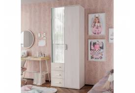 Шкаф 2-х створчатый Белла ясень белый