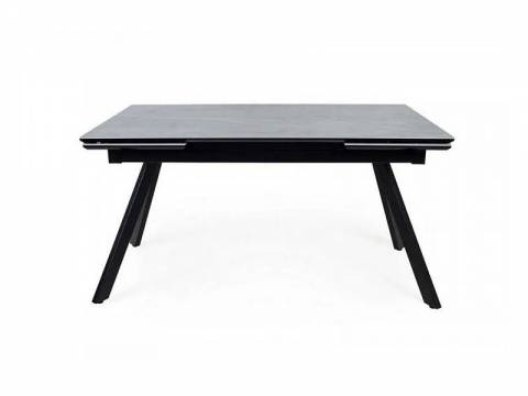 Стол раздвижной Атлант 1600 мрамор серый/черный муар