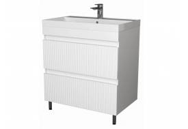 Тумба Куба Риф 100 напольная 2 ящика раковина Слим 100