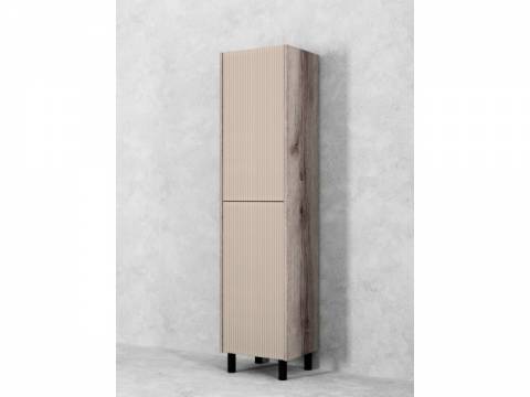 Пенал Рица 35 напольный/подвесной 2 двери cерый/керамика