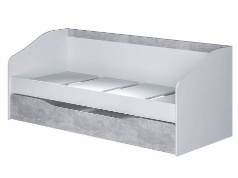 Кровать детская Паскаль белый/цемент светлый