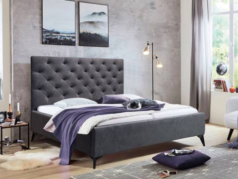 Кровать Фрейм 1400 Каретная стяжка высокие ножки без подъема вивальди 34