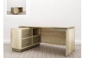 Стол для руководителя Дизайн Левый (Е-6) Eclectic eco Дуб рокпайл-Мокко