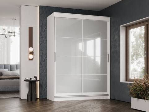 Шкаф-купе Гранд-1 1600 Белый гладкий-двери Лакобель белый