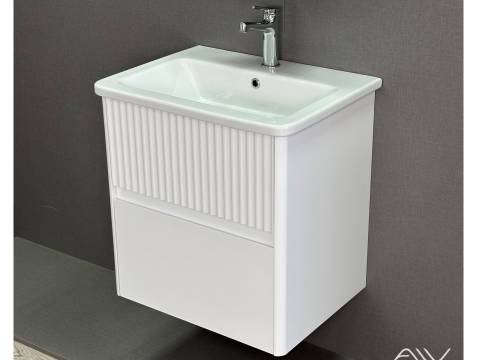 Тумба с раковиной Wave 60 белая