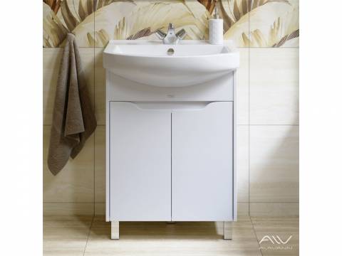 Тумба с раковиной Crystal 65 белая