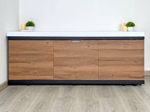 Экран под ванну МДФ Rita Black 1500 мм дуб