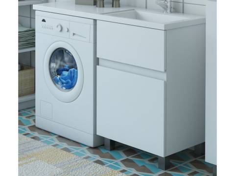 Тумба с раковиной Dallas Luxe 1000 напольная 2 ящика правая