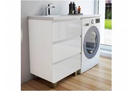 Тумба с раковиной Dallas Luxe 1000 напольная 3 ящика левая