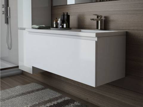 Тумба с раковиной справа Dallas Luxe 1050 навесная 1 длинный ящик