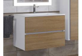 Тумба с раковиной Uperwood Barsa-Next белая/дуб сонома 70 см