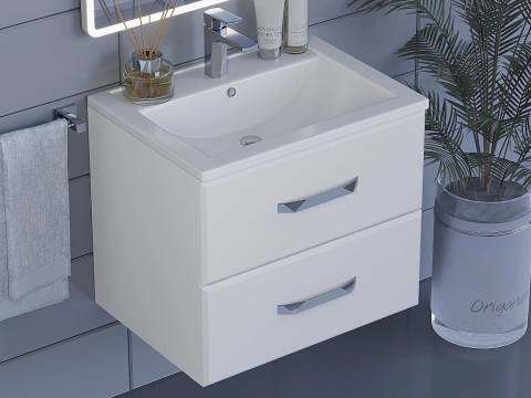 Тумба с раковиной Uperwood Foster белая 60 см