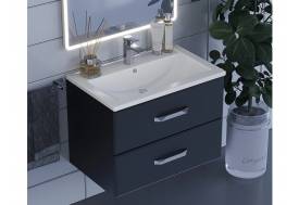 Тумба с раковиной Uperwood Foster черная 70 см