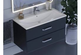 Тумба с раковиной Uperwood Foster черная 90 см