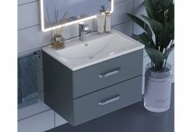 Тумба с раковиной Uperwood Foster серый графит 70 см