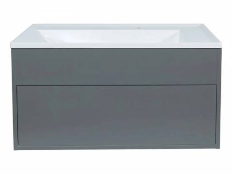 Тумба с раковиной Uperwood Lotus Premium серая 80 см