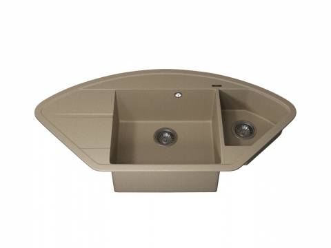 Кухонная мойка Uperwood Quartz UPD-06-02 бежевая матовая