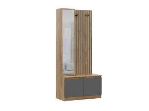 Прихожая ЛДСП Бостон Лайт Фасад серый шифер