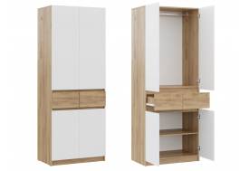 Шкаф ШК-002 ЛДСП Бостон Лайт Фасад Белый