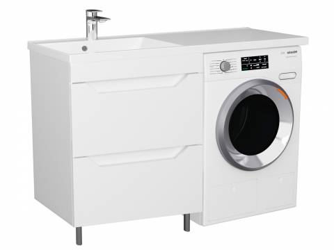 Тумба Сохо 47 напольная 2 ящика белый Marshall 110 левая