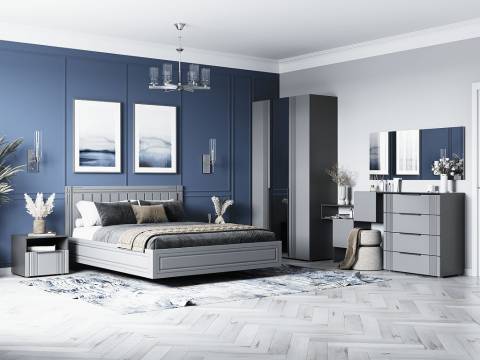 Спальня Вита тёмно серый лофт