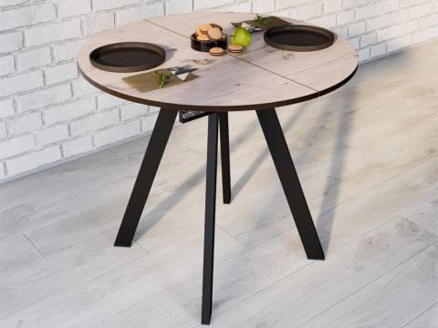 Стол обеденный Элип-2 Пластик Бийская сосна