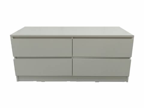 Комод-тумба ТВ 1200 4 ящика белый