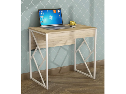 Стол письменный Ромео Дуб онома/белый глянец