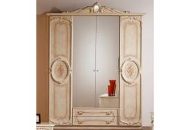Шкаф 4-х дверный Роза Беж