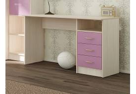 Стол с ящиками Буратино розовый