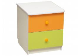 Тумба прикроватная Радуга оранжевый + лайм